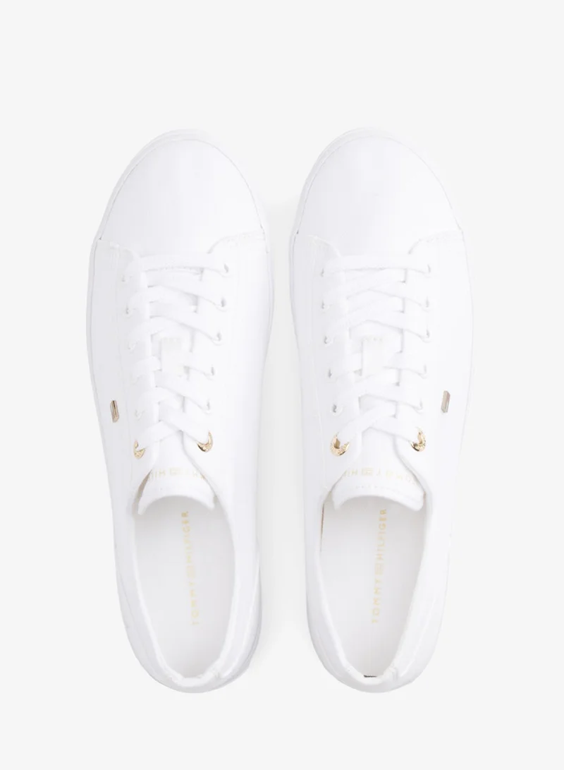TOMMY HILFIGER  Enamel Flag Canvas Trainers for Women | Best Price UAE